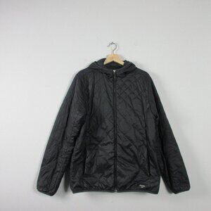 Rhone Tundra Quilted Hooded Jacket Men's M Black Polyester Puffer Jacket 462